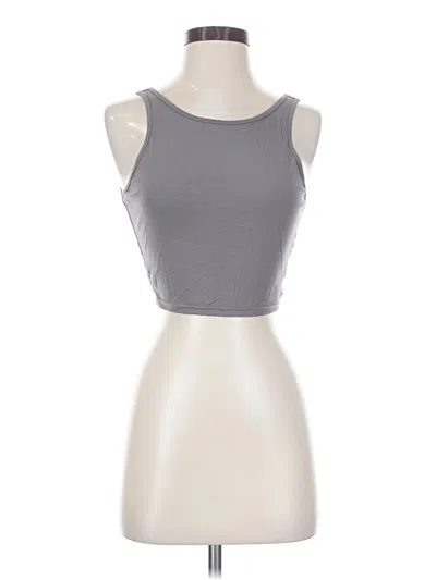 Pre-owned P'tula Tank Top Gray Halter Neckline Tops