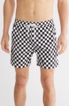 Public Art Checker Swim Shorts In Black