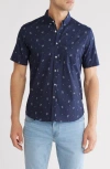 Public Art Short Sleeve Button-down Shirt In Navy