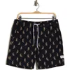 Public Art Tiger Print Swim Shorts In Black