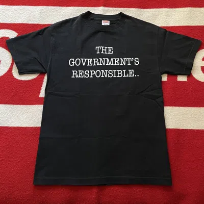 Pre-owned Public Enemy X Supreme Public Enemy - The Government's Responsible Tee 06 In Black
