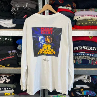 Pre-owned Public Enemy X Supreme Undercover Fear Of A Black Planet Long Sleeve Tee In White