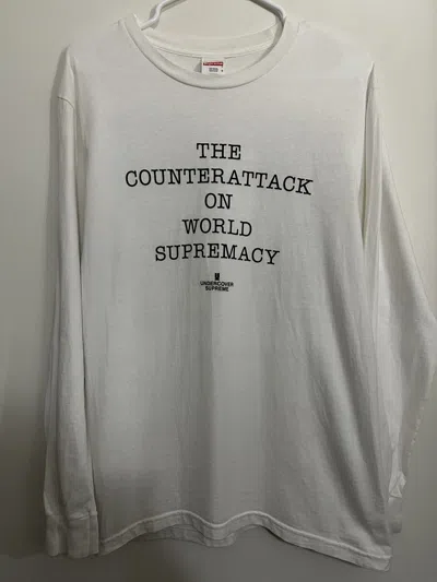 Pre-owned Public Enemy X Supreme Undercover Public Enemy Counterattack L/s Tee In White