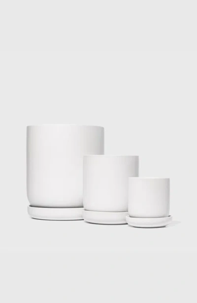 Public Goods Assorted Stoneware Planters In White
