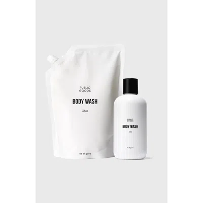 Public Goods Body Wash And Refill Set In White