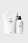 Public Goods Lotion And Refill Set In White
