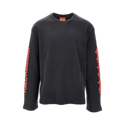 Public Possession 'disco Devil' Long-sleeved T-shirt In Black