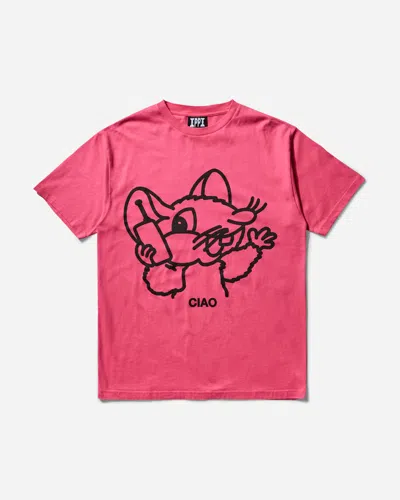 Public Possession Men S Ciao Ciao T-shirt Cherry In Pink