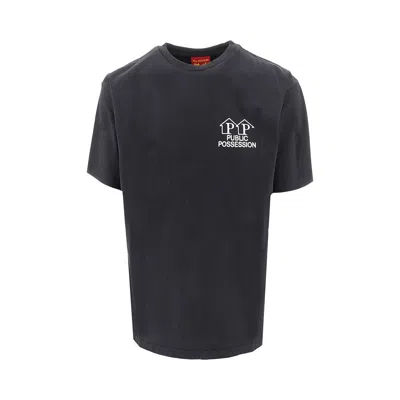 Public Possession 'pp Shop Souvenir' T-shirt In Black