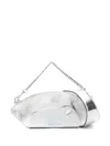 Published By Logo-engraved Metallic Shoulder Bag In Silver