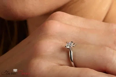 Pre-owned Pucci 0.50 Ct Brilliant Round Cut Solitaire Engagement Ring Prong Set 14k White Gold In White/colorless