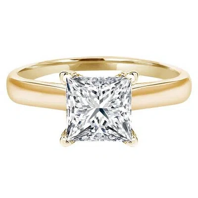Pre-owned Pucci 0.8ct Princess Simulated Diamond Engagement Anniversary Ring 14k Yellow Gold