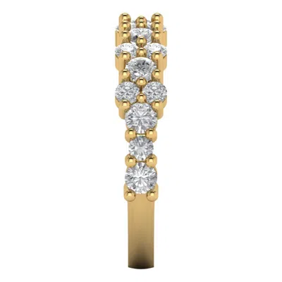 Pre-owned Pucci 0.90 Ct Round Wedding Bridal Promise Engagement Band Ring Solid 14k Yellow Gold In White/colorless