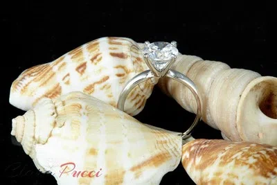 Pre-owned Pucci 1.0 Ct Brilliant Round Cut Solitaire Engagement Ring Prong Set 14k White Gold In D