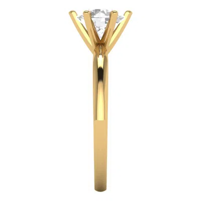 Pre-owned Pucci 1.0 Ct Brilliant Round Cut Solitaire Engagement Ring Real Solid 14k Yellow Gold In White/colorless