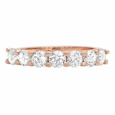 Pre-owned Pucci 1.07ct Round Cut Vvs1 Promise Wedding Engagement Wedding Ring Band 14k Rose Gold In White/colorless