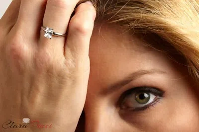 Pre-owned Pucci 1.0ct Brilliant Emerald Shaped Cut Solitaire Engagement Ring Real 14k White Gold In White/colorless