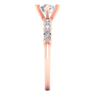 Pre-owned Pucci 1.10ct Round Cut Engagement Wedding Statement Promise Bridal Ring 14k Rose Gold In D
