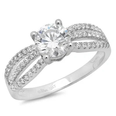 Pre-owned Pucci 1.15ct Round Vvs1 Simulated Diamond Engagement Anniversary Ring 14k White Gold
