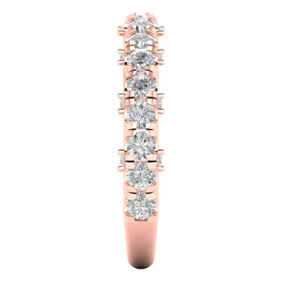 Pre-owned Pucci 1.20ct Pave Set Wedding Bridal Promise Engagement Band Ring Solid 14k Rose Gold In D