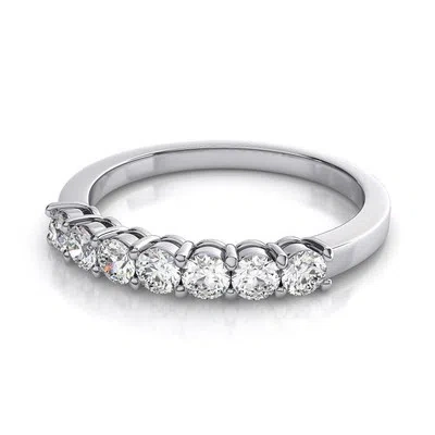 Pre-owned Pucci 1.25ct Round Simulated Diamond Stackable Petite Anniversary Band 14k White Gold In White/colorless