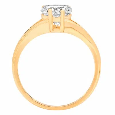 Pre-owned Pucci 1.5 Ct Heart Cut Wedding Engagement Promise Solitaire Ring Band 14k Yellow Gold In White/colorless