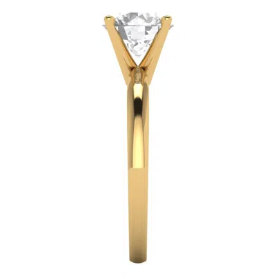 Pre-owned Pucci 1.50 Ct Brilliant Round Cut Solitaire Engagement Ring Prong Set 14k Yellow Gold In D