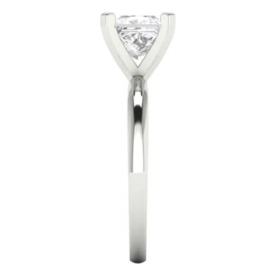 Pre-owned Pucci 1.50ct Brilliant Princess Cut Vvs1 Solitaire Engagement Ring Real 14k White Gold In D