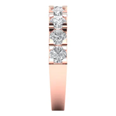 Pre-owned Pucci 1.50ct Pave Promise Bridal Wedding Engagement Band Ring Solid 14kt Rose Gold In White/colorless
