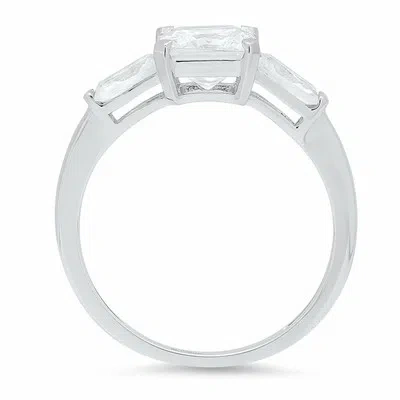 Pre-owned Pucci 1.62 Ct Emerald Baguette Solitaire Engagement Bridal Wedding Ring 14k White Gold In White/colorless