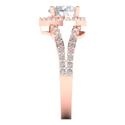 Pre-owned Pucci 1.85ct Round Heart Cut Solitaire Engagement Wedding Ring Solid 14k Rose Gold In D