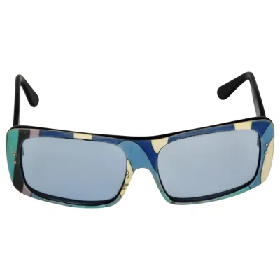 Pre-owned Pucci 1960s Emilio  Multicolored Laminate Printed Sunglasses, France In Blue