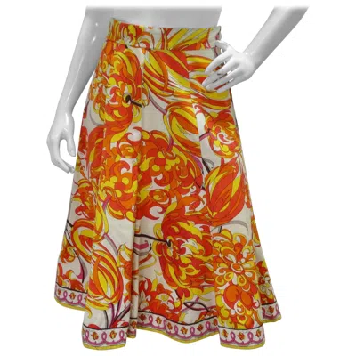 Pre-owned Pucci 1960s Emilio  Pleated Skirt In Brown