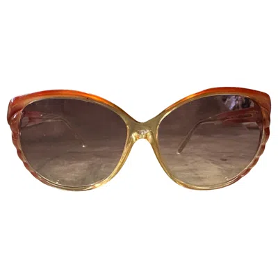 Pre-owned Pucci 1960s Vintage Italian Oversized Sunglasses By Emilio  In Brown