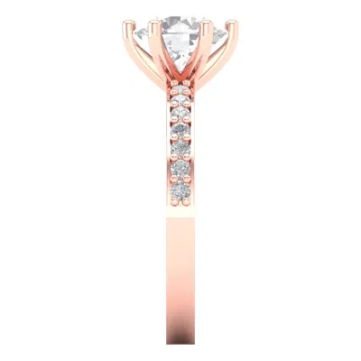 Pre-owned Pucci 1.96ct Round Cut Solitaire Engagement Promise Bridal Wedding Ring 14k Rose Gold In D