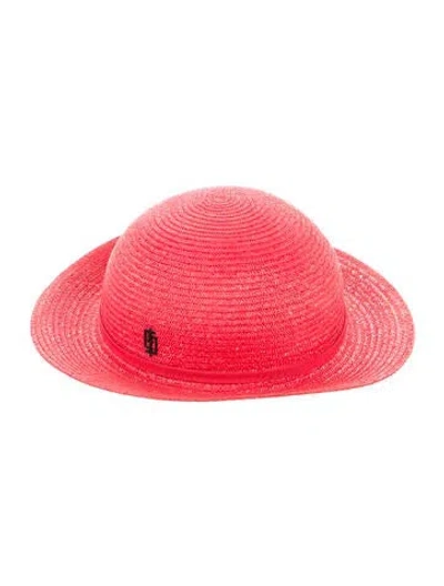 Pre-owned Pucci 1970's Vintage Straw Hat In Red