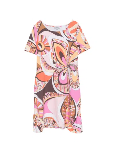 Pre-owned Pucci 1990s Abstract-print Mini Dress In Pink