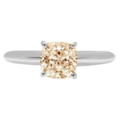 Pre-owned Pucci 2.0 Ct Cushion Cut Natural Morganite Wedding Bridal Promise Ring 14k White Gold In D