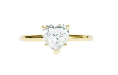 Pre-owned Pucci 2.0 Ct Brilliant Heart Shaped Cut Solitaire Engagement Ring Real 14k Yellow Gold In White/colorless