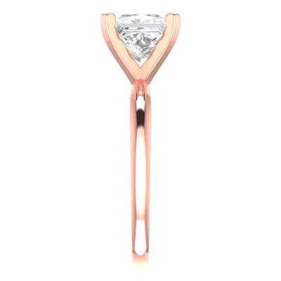 Pre-owned Pucci 2.0 Ct Brilliant Princess Cut Vvs1 Solitaire Engagement Ring Solid14k Rose Gold In White/colorless