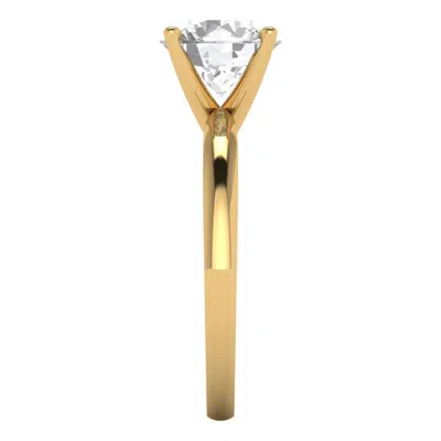 Pre-owned Pucci 2.0 Ct Brilliant Round Cut Solitaire Engagement Ring Prong Set 14k Yellow Gold In D