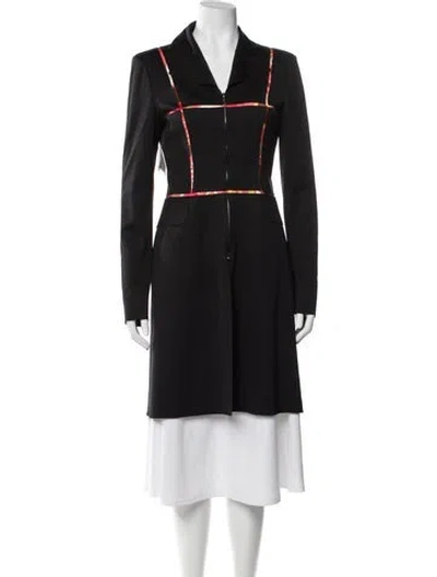 Pre-owned Pucci 2000's Silk Coat In Black