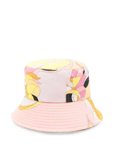 Pre-owned Pucci 2000s Abstract-print Bucket Hat In Pink
