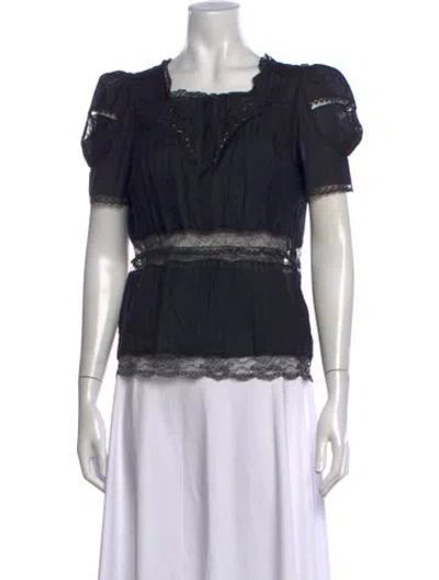 Pre-owned Pucci 2010's Lace Pattern Blouse In Black