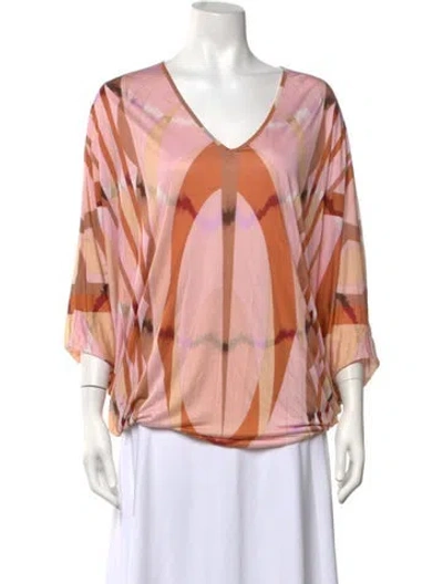Pre-owned Pucci 2010's Printed Top In Pink