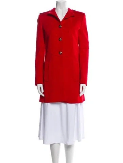 Pre-owned Pucci 2010's Wool Peacoat In Red
