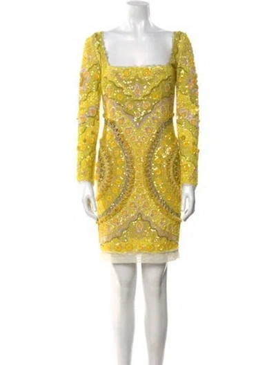Pre-owned Pucci 2012 Mini Dress In Yellow