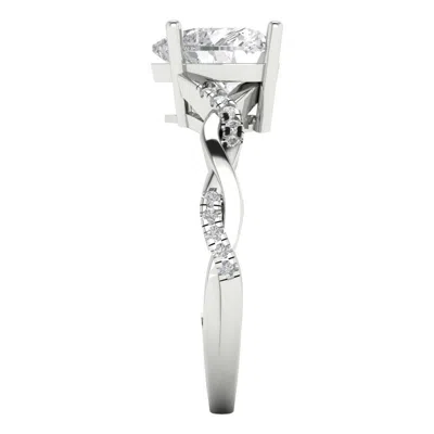 Pre-owned Pucci 2.09ct Heart Cut Bridal Halo Engagement Bridal Ring Band Solid 14k White Gold In D