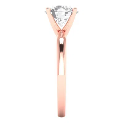 Pre-owned Pucci 2.0ct Brilliant Round Cut Vvs1 Solitaire Engagement Ring Prong Set 14k Rose Gold In D