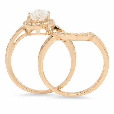 Pre-owned Pucci 2.16ct Marquise Cut Vvs1 Engagement Bridal Wedding Ring Band Set 14k Yellow Gold In White/colorless